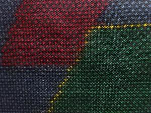 アンティーク　幾何学模様織り出し本場泥大島紬着物(5マルキ)